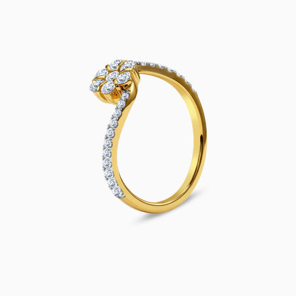 Gold Flower Lab Grown Diamond Ring (Size 12)