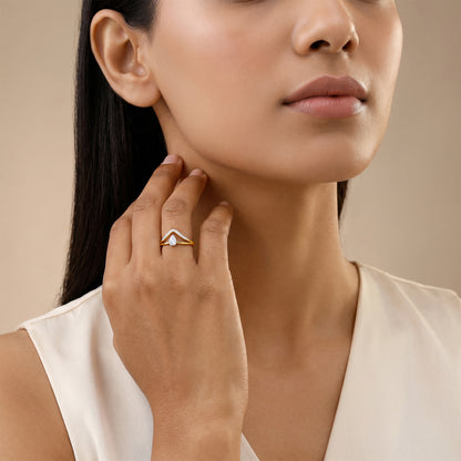 Gold Dual Path Lab Grown Diamond Ring (Size 12)