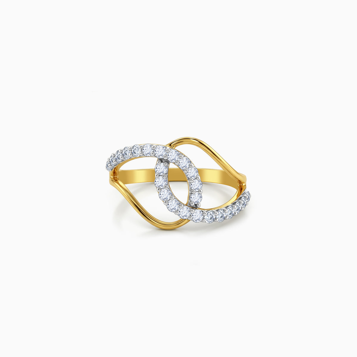 Gold Gilded Entwine Lab Grown Diamond Ring (Size 12)