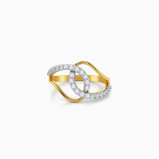 Gold Gilded Entwine Lab Grown Diamond Ring