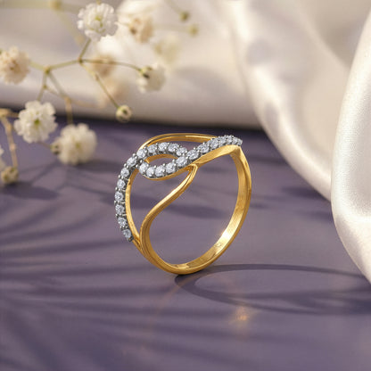 Gold Gilded Entwine Lab Grown Diamond Ring (Size 12)