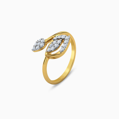 Gold Leaf in Motion Lab Grown Diamond Ring (Size 12)