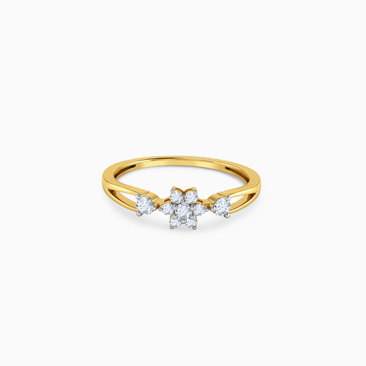 Gold Radiant Flare Lab Grown Diamind Ring (Size 12)