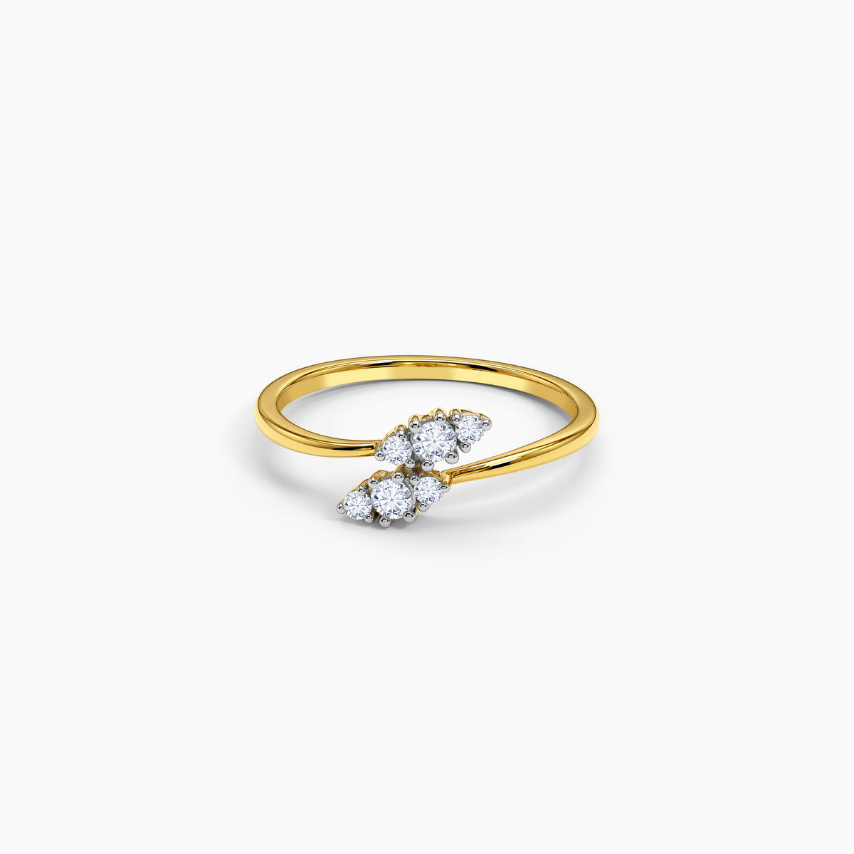 Gold Liora Twist Lab Grown Diamond Ring (Size 12)