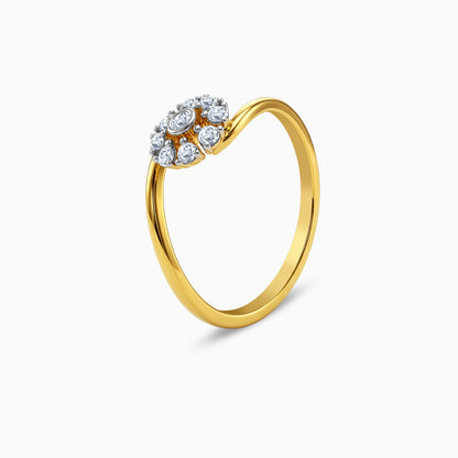 Gold Petal Confluence Lab Grown Diamond Ring (Size 12)