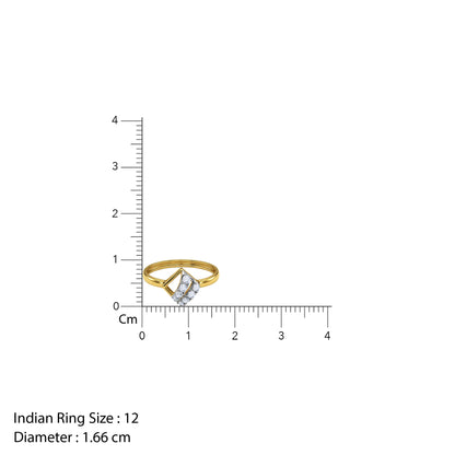 Gold Slant Theory Lab Grown Diamond Ring (Size 12)