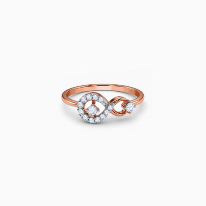 Rose Gold Infinity Whisper Lab Grown Diamond Ring (Size 12)