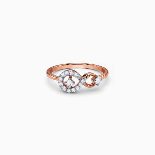 Rose Gold Infinity Whisper Lab Grown Diamond Ring (Size 12)