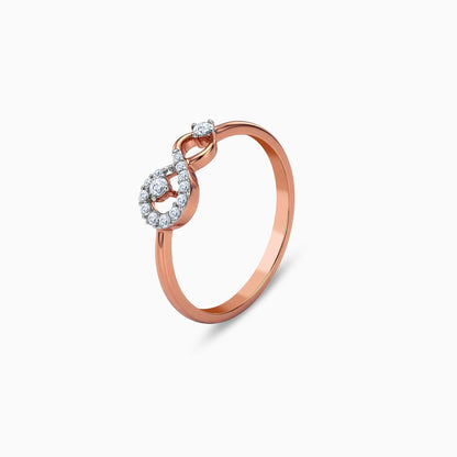 Rose Gold Infinity Whisper Lab Grown Diamond Ring (Size 12)