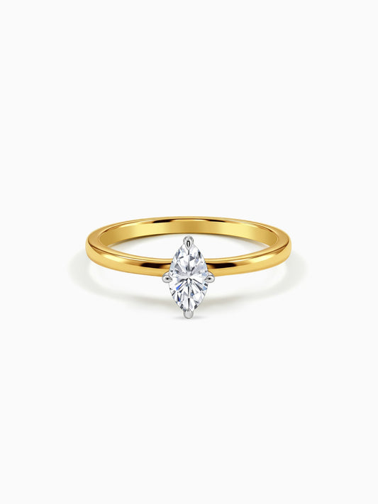 Gold Marquise Muse Lab Grown Diamond Ring (Size 12)