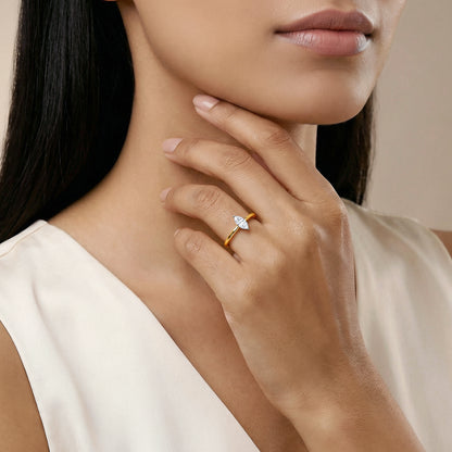 Gold Marquise Muse Lab Grown Diamond Ring (Size 12)