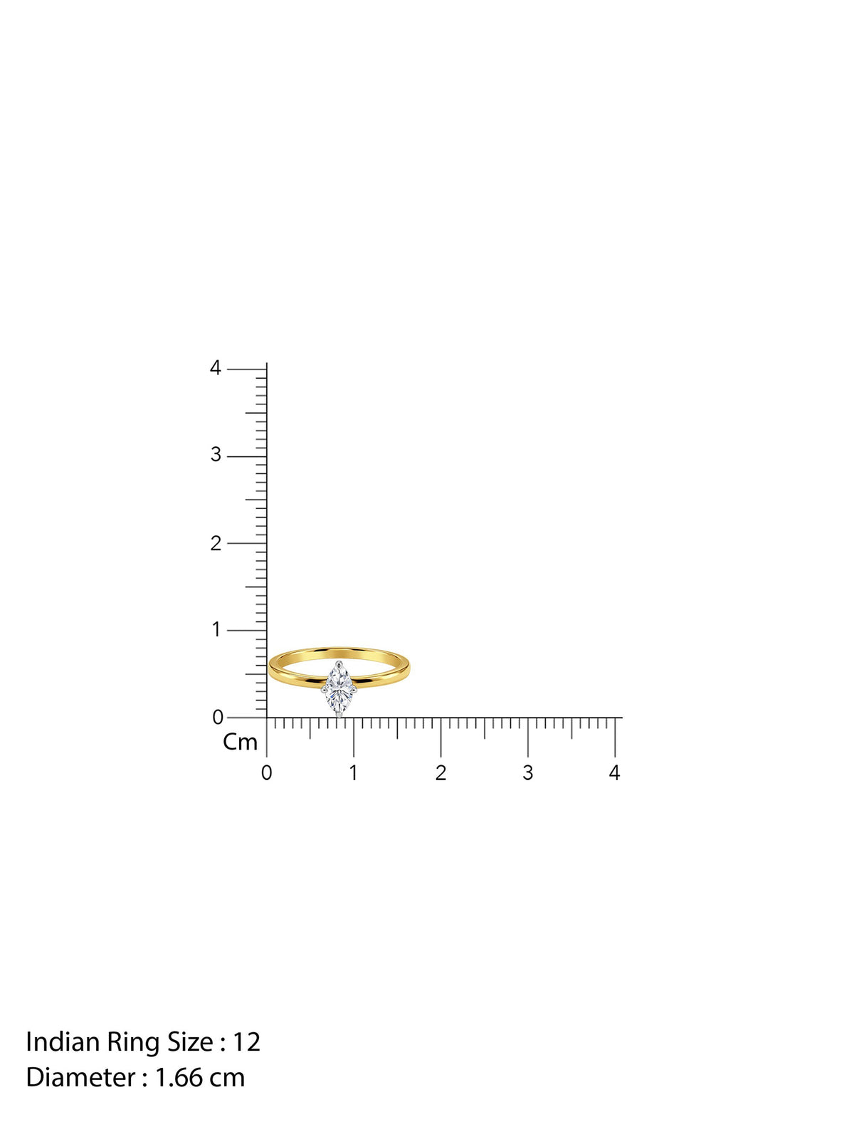 Gold Marquise Muse Lab Grown Diamond Ring (Size 12)