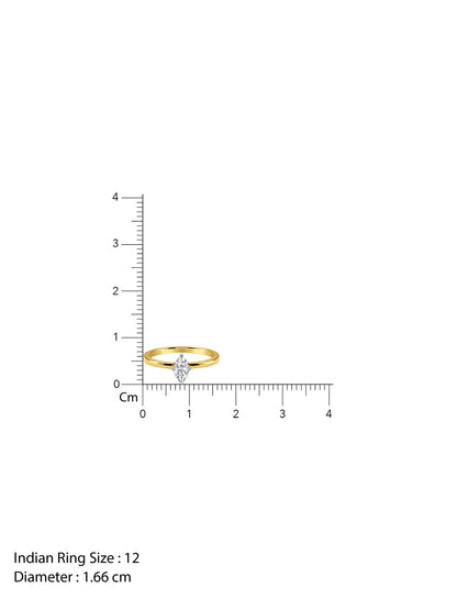 Gold Marquise Muse Lab Grown Diamond Ring (Size 12)