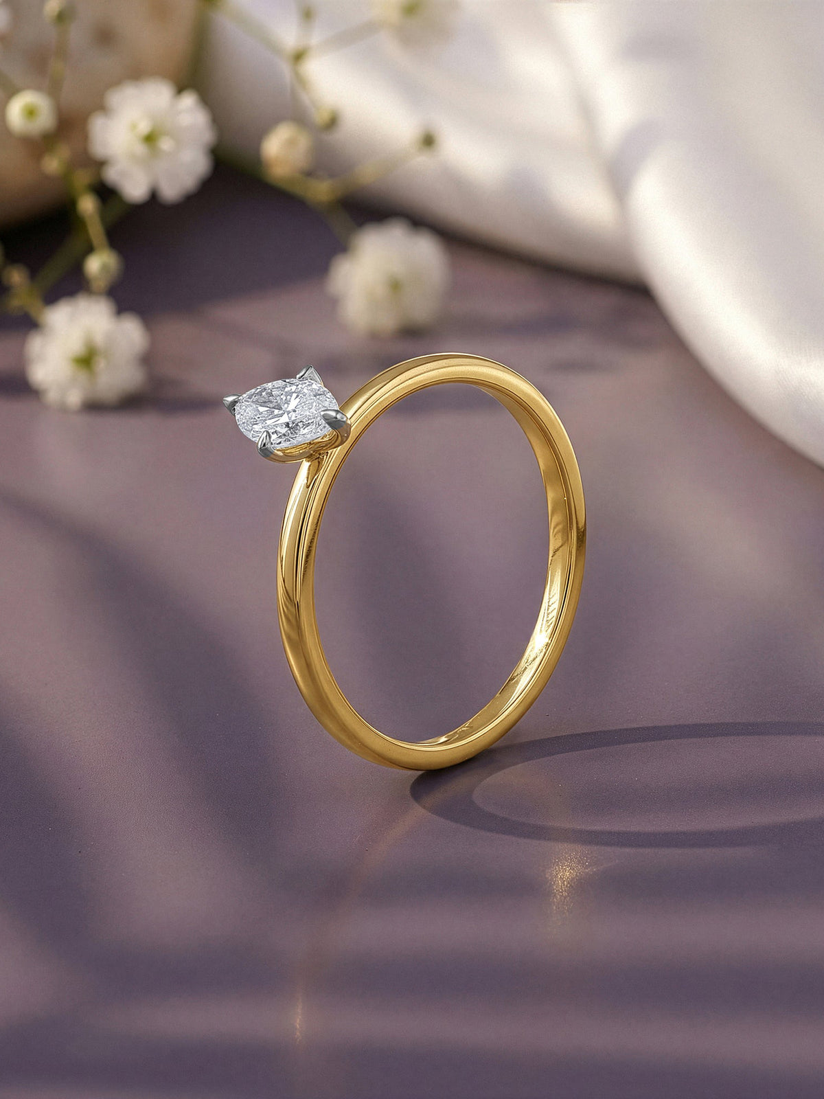 Gold Marquise Muse Lab Grown Diamond Ring (Size 12)