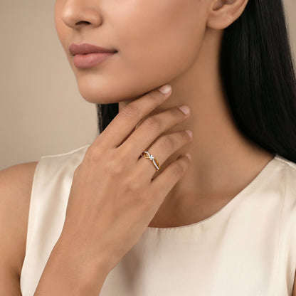 Gold Eternal Infinity Lab Grown Diamond Ring (Size 12)