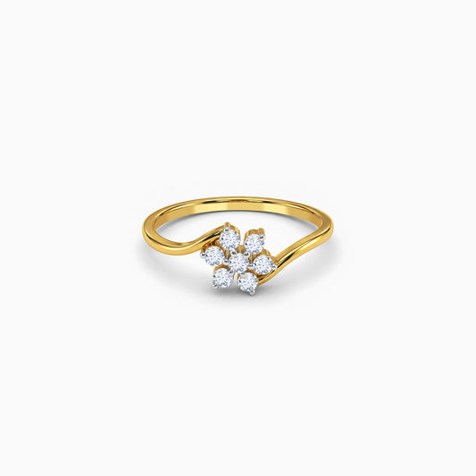 Gold Floral Florish Lab Grown Diamond Ring (Size 12)