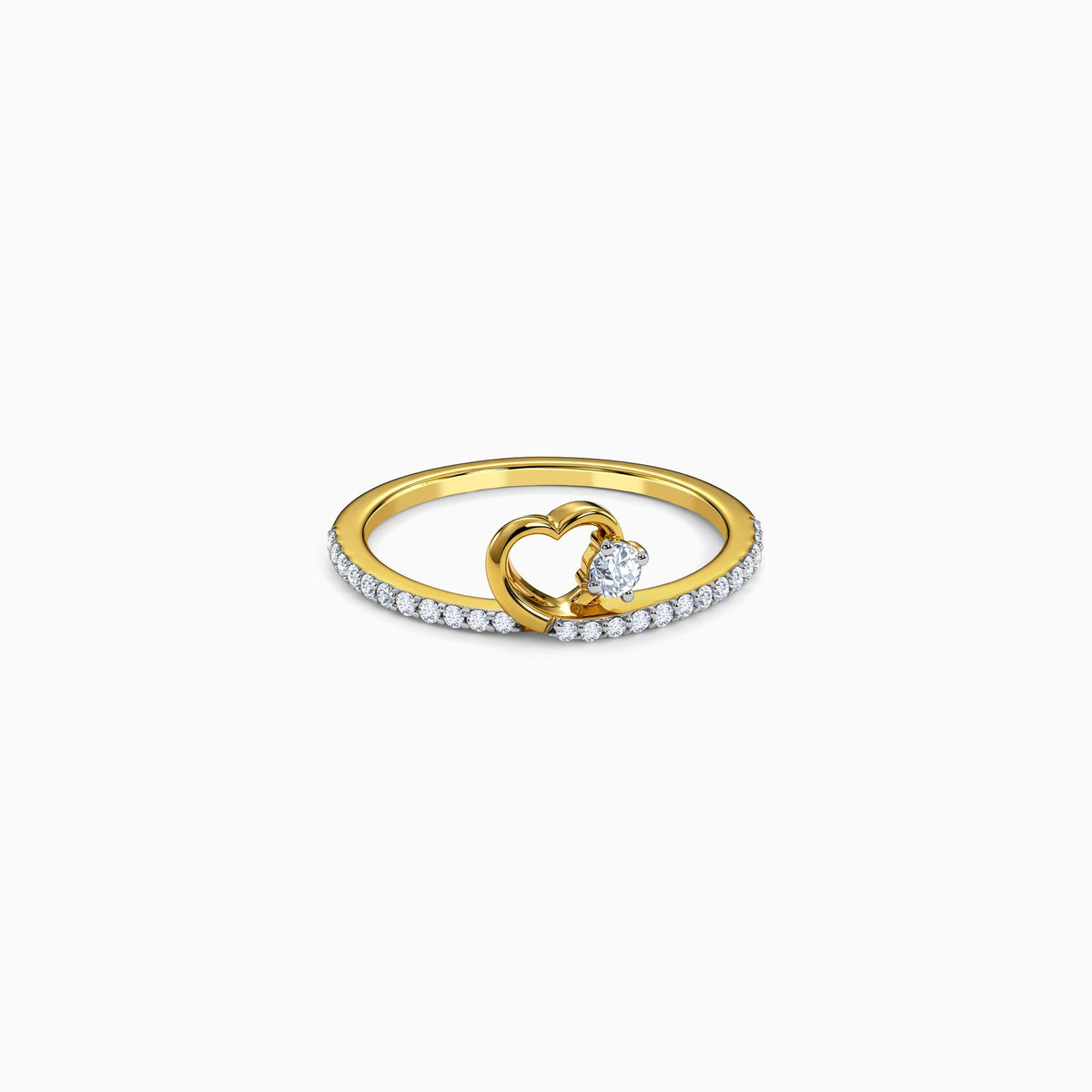 Gold Passionate Love Lab Grown Diamond Ring (Size 12)