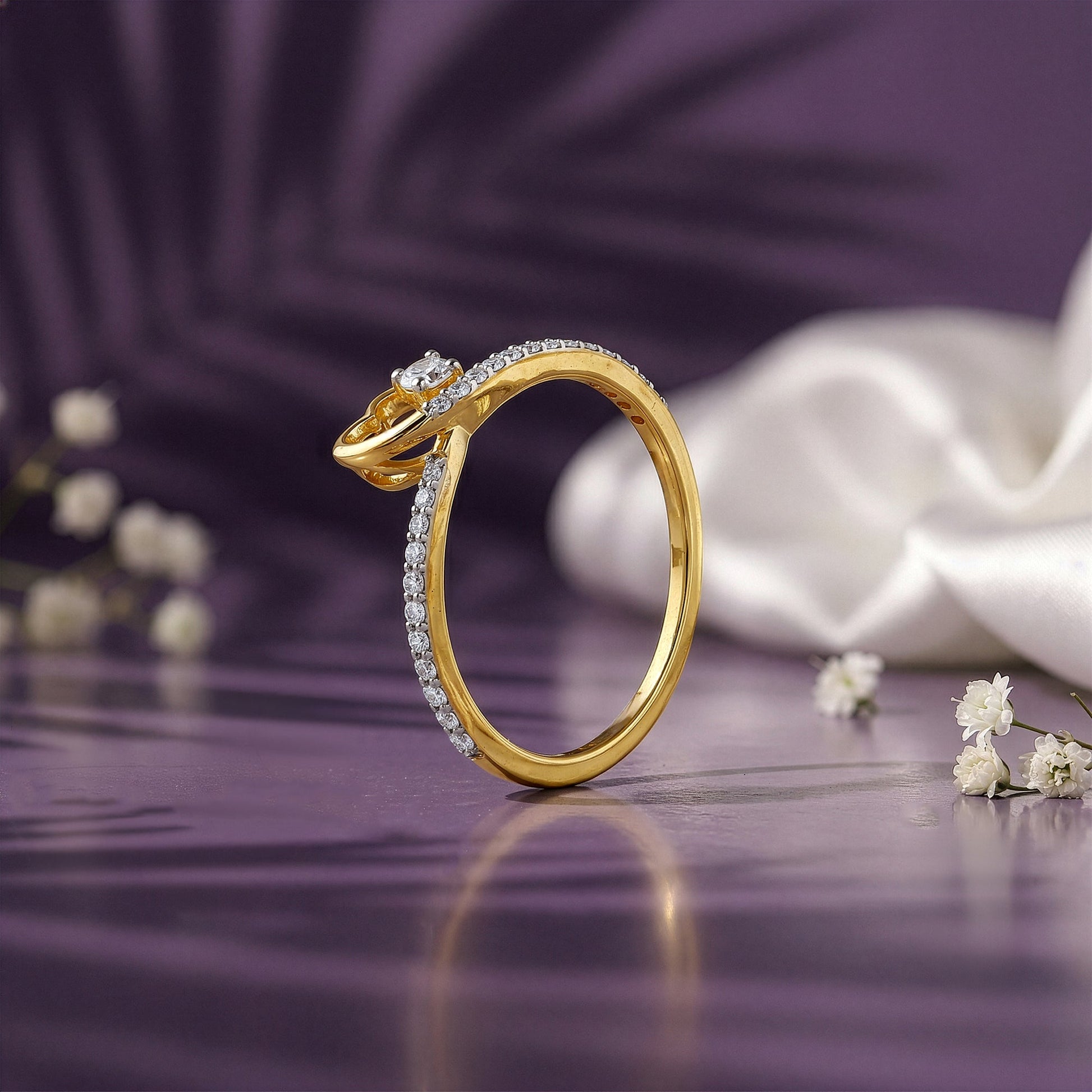Gold Passionate Love Lab Grown Diamond Ring (Size 12)