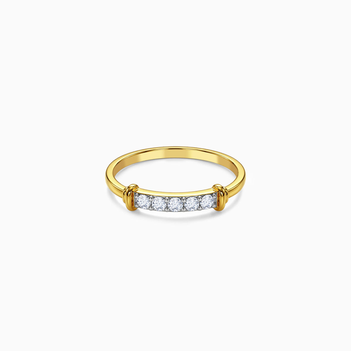 Gold Block Lab Grown Diamond Ring (Size 12)