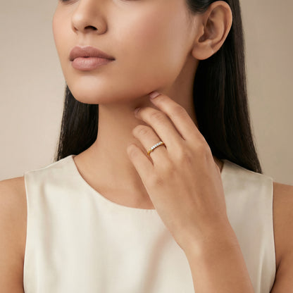 Gold Block Lab Grown Diamond Ring (Size 12)