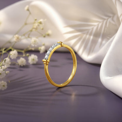 Gold Block Lab Grown Diamond Ring (Size 12)