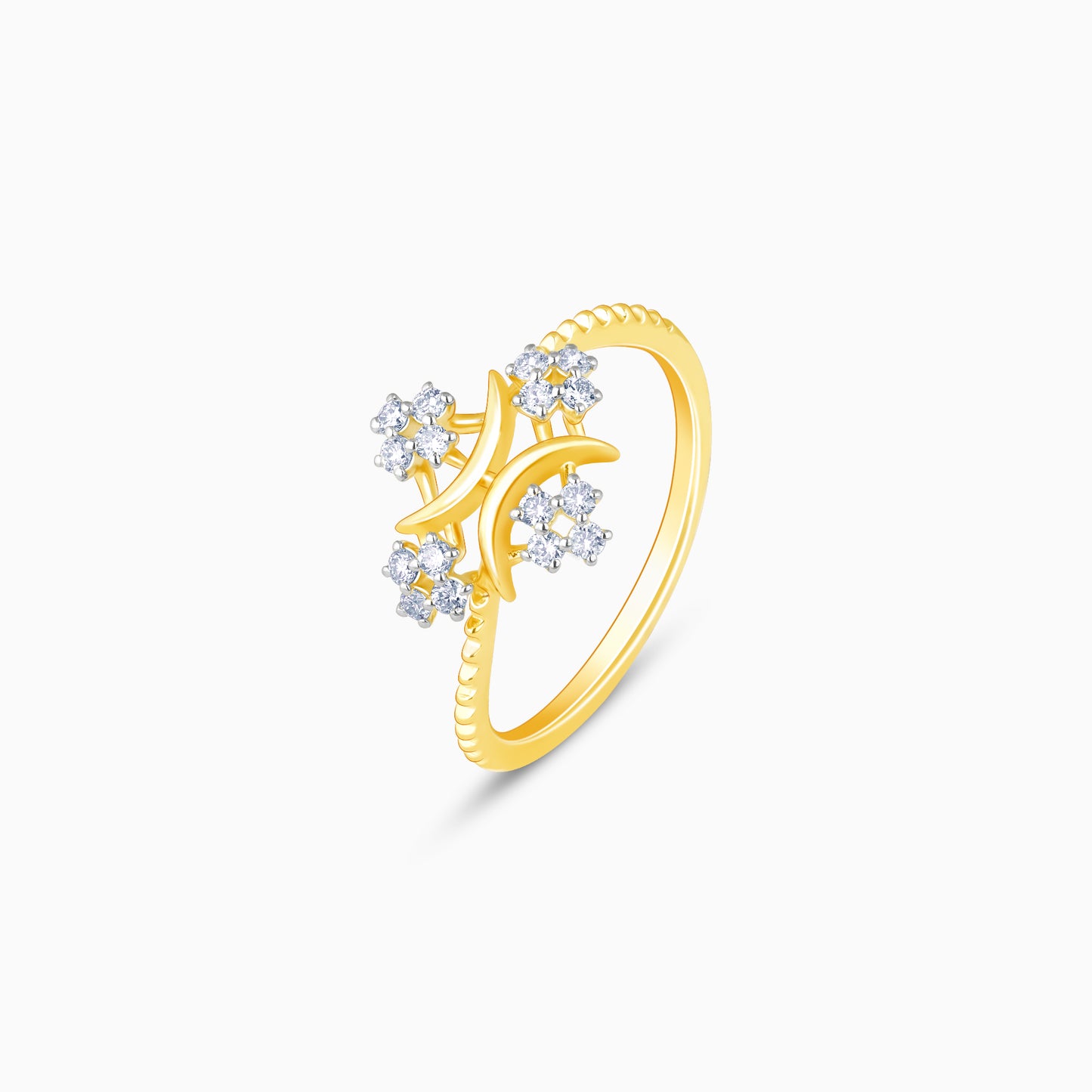 Gold Floral Delight Diamond Ring