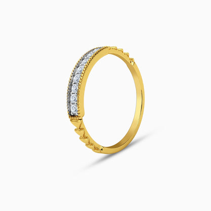Gold Channel Set Lab grown Diamond Ring (Size 12)
