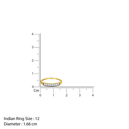 Gold Channel Set Lab grown Diamond Ring (Size 12)