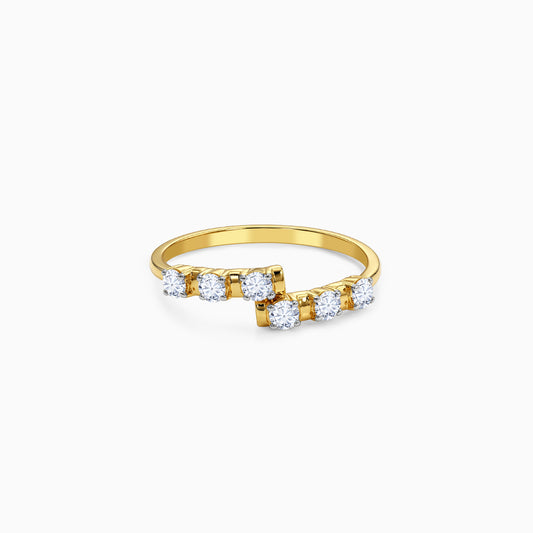 Gold Classic Curve Lab Grown Diamond Ring
