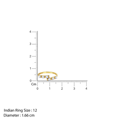 Gold Classic Curve Lab Grown Diamond Ring (Size 12)