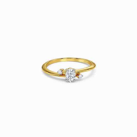 Gold Cross Tie Lab Grown Diamond Ring (Size 12)