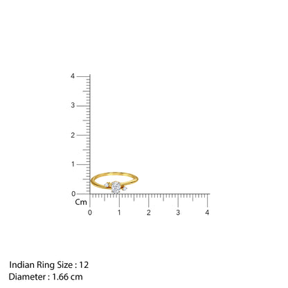 Gold Cross Tie Lab Grown Diamond Ring (Size 12)