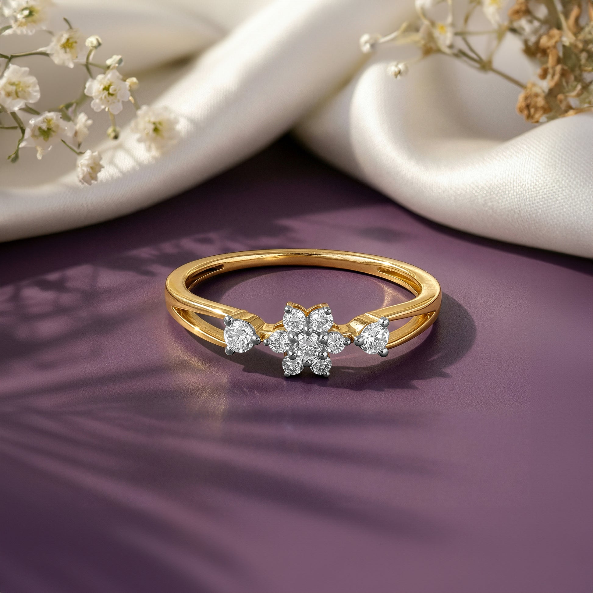 Gold Eterna Duo Lab Grown Diamond Ring (Size 12)