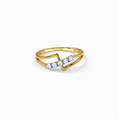 Gold Lustre Whirl Lab Grown Diamond Ring