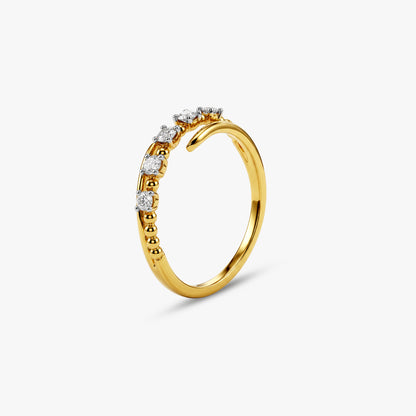 Gold Aurora Crown Lab Grown Diamond Ring (Size 12)