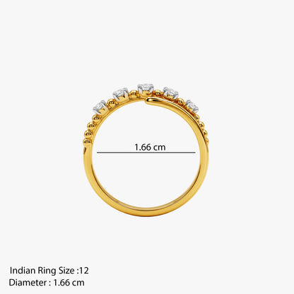 Gold Aurora Crown Lab Grown Diamond Ring (Size 12)