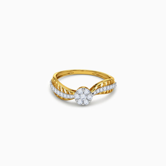 Gold Solstice Weave Lab Grown Diamond Ring (Size 12)