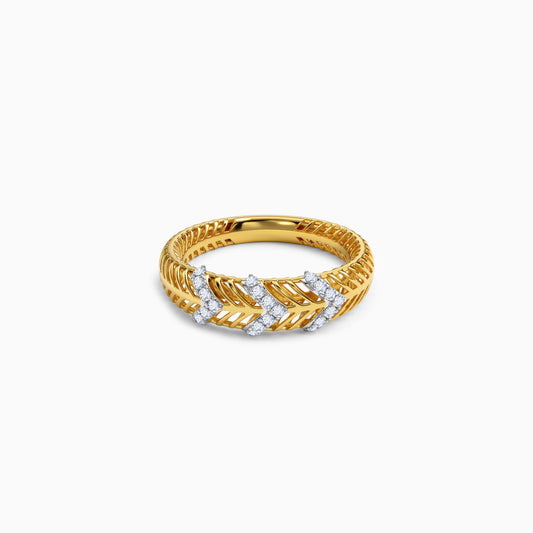 Gold Arrow Lab Grown Diamond Ring (Size 12)