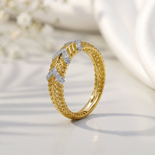 Gold Arrow Lab Grown Diamond Ring (Size 12)