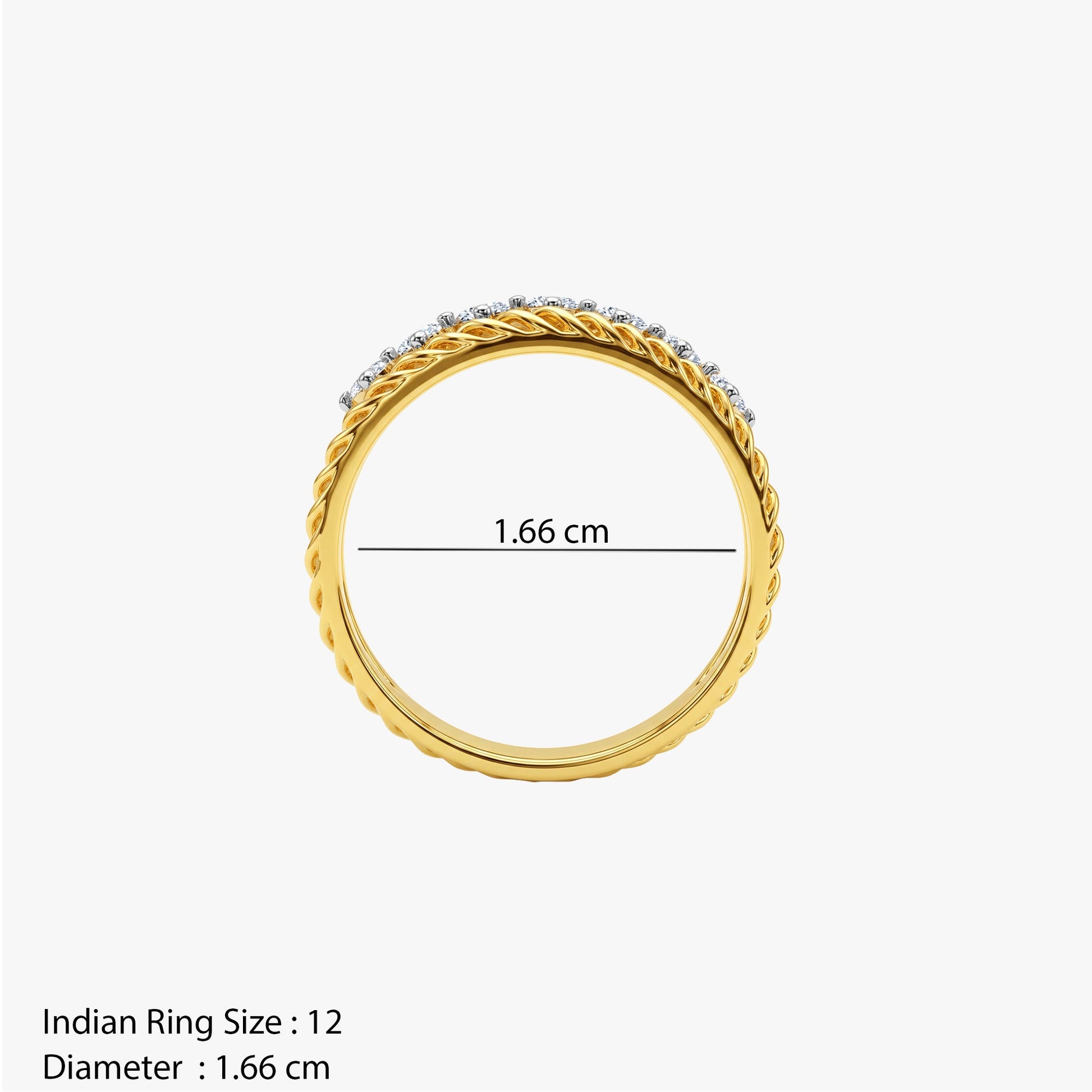 Gold Lumi Spark Lab Grown Diamond Ring (Size 12)