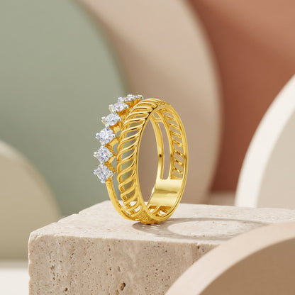 Gold Lumi Spark Lab Grown Diamond Ring (Size 12)