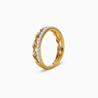 Anushka Sharma Gold Luna Twine Lab Grown Diamond Ring (Size 12)