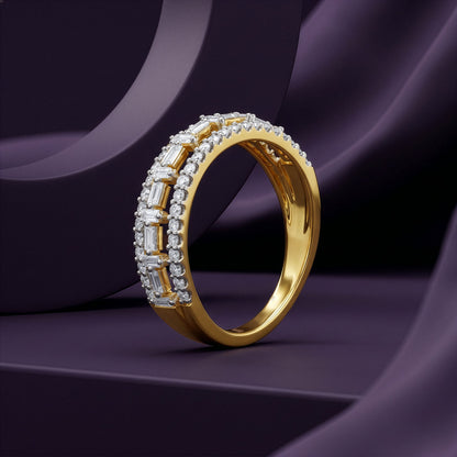 Gold Eternal Frame Lab Grown Diamond Ring (Size 12)
