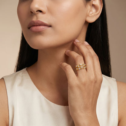 Anushka Sharma Gold Morning Light Lab Grown Diamond Ring (Size 12)