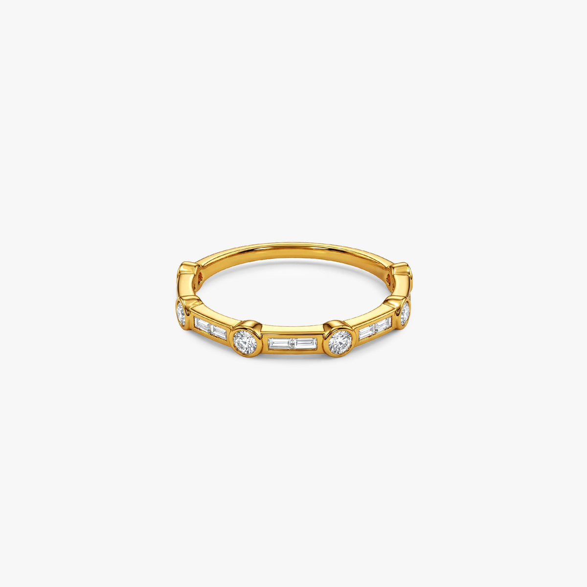 Gold Radiant Lab Grown Diamond Ring (Size 12)