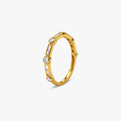 Gold Radiant Lab Grown Diamond Ring (Size 12)