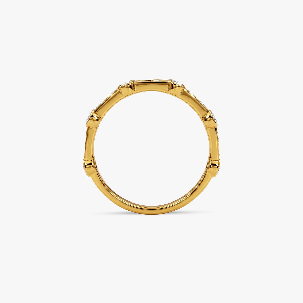 Gold Radiant Lab Grown Diamond Ring (Size 12)