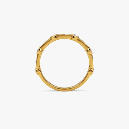 Gold Radiant Lab Grown Diamond Ring (Size 12)