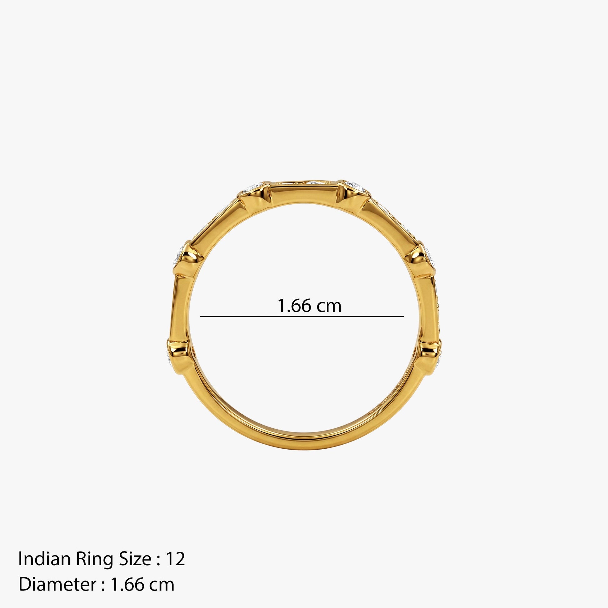 Gold Radiant Lab Grown Diamond Ring (Size 12)
