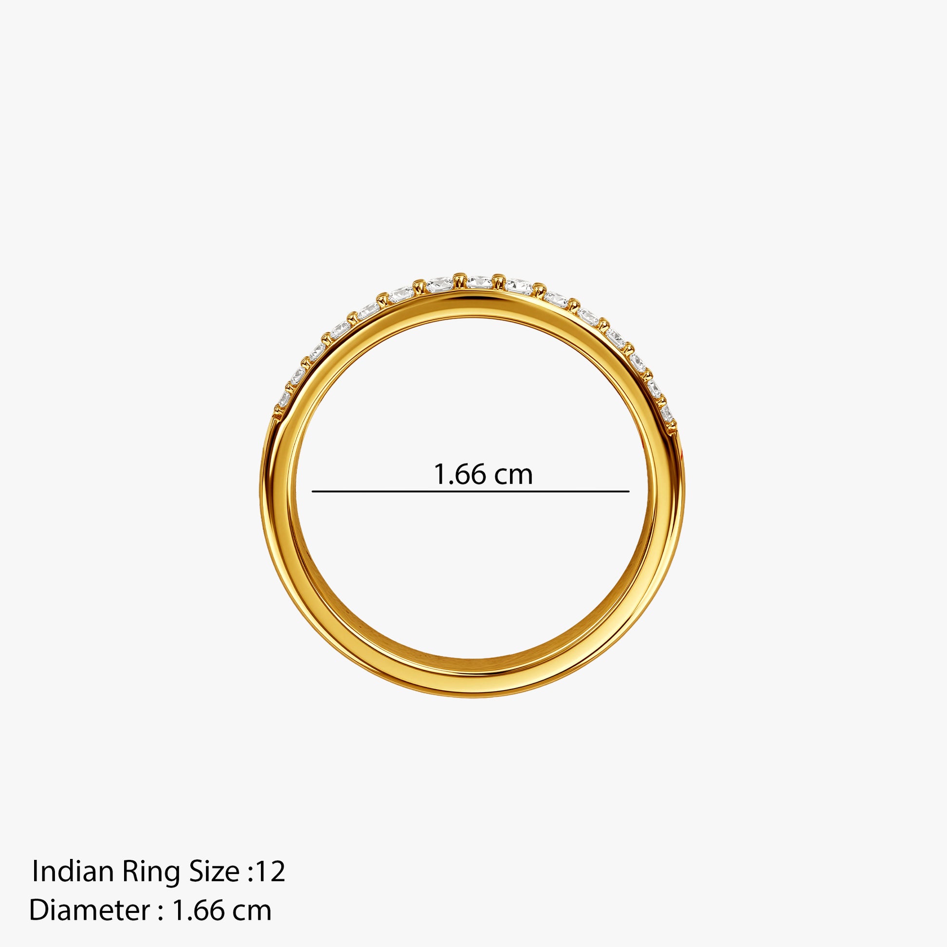 Gold Solstice Line Lab Grown Diamond Ring (Size 12)